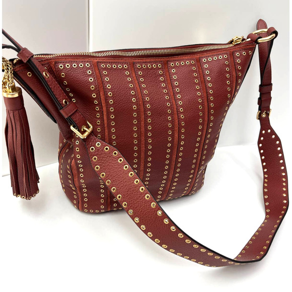 Michael Kors Handbags - Michael Kors Brown Leather Grommet  Shoulder bag NWOT ORG $499